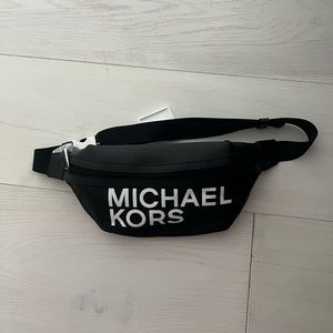 Michael Kors Unisex Black Logo Nylon Fanny Pack Belt Bag/OS/NWT